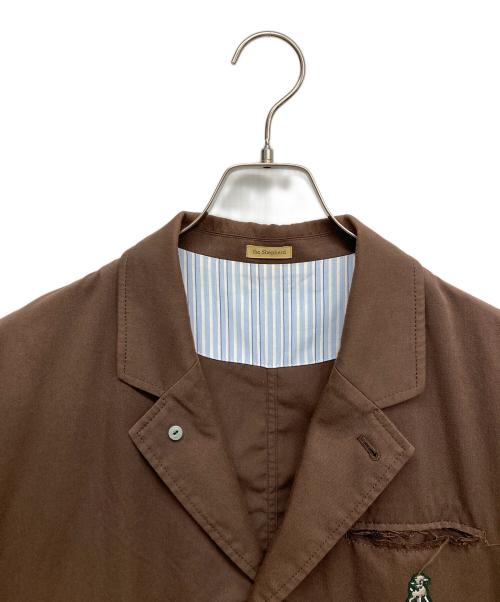 The shepherd UNDERCOVER（ザシェパード アンダーカバー）the shepherd UNDERCOVER (ザシェパード アンダーカバー) Ｔ／ＣツイルパッカリングルーズＪＫＴテーラードジャケット ブラウン サイズ:2の古着・服飾アイテム