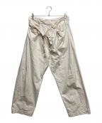 nest Robeネストローブ）の古着「Organic Cotton Asymmetric Design Pants」｜ホワイト