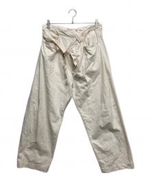 nest Robe（ネストローブ）の古着「Organic Cotton Asymmetric Design Pants」｜ホワイト