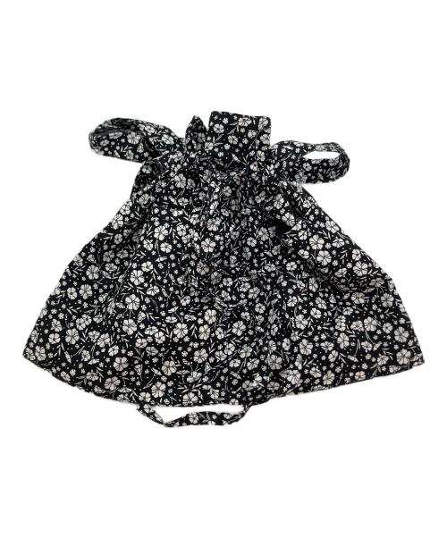 nest Robe（ネストローブ）nest Robe (ネストローブ) flower pattern エプロン巾着 ブラックの古着・服飾アイテム