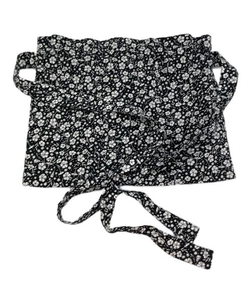 nest Robe（ネストローブ）nest Robe (ネストローブ) flower pattern エプロン巾着 ブラックの古着・服飾アイテム