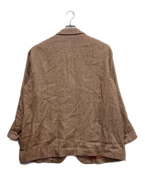 nest Robe（ネストローブ）nest Robe (ネストローブ) リネンウールヘリンボーンジャケット ブラウン サイズ:Freeの古着・服飾アイテム
