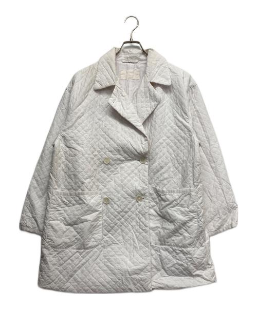 nest Robe（ネストローブ）nest Robe (ネストローブ) コットンリネンラミーキルテッドマックコート ホワイト サイズ:Freeの古着・服飾アイテム