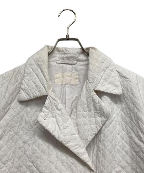 nest Robe（ネストローブ）nest Robe (ネストローブ) コットンリネンラミーキルテッドマックコート ホワイト サイズ:Freeの古着・服飾アイテム