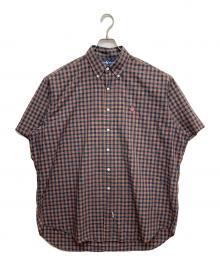 RALPH LAUREN（ラルフローレン）の古着「半袖チェックシャツ」｜レッド×ネイビー