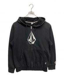 VOLCOM（ボルコム）の古着「プリントパーカー」｜ブラック