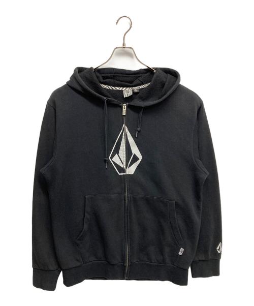 VOLCOM（ボルコム）VOLCOM (ボルコム) プリントパーカー ブラック サイズ:Mの古着・服飾アイテム