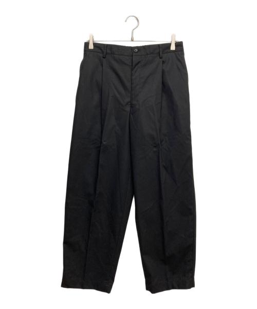 Graphpaper（グラフペーパー）Graphpaper (グラフペーパー) Wooly Cotton Twill Wide Tapered Slack ブラック サイズ:2の古着・服飾アイテム