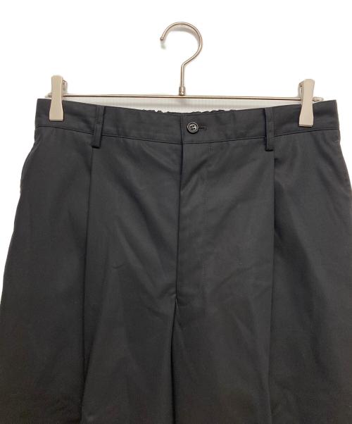 Graphpaper（グラフペーパー）Graphpaper (グラフペーパー) Wooly Cotton Twill Wide Tapered Slack ブラック サイズ:2の古着・服飾アイテム