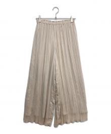BALLSEY（ボールジィ）の古着「ランダムプリーツワイドパンツ」｜ベージュ