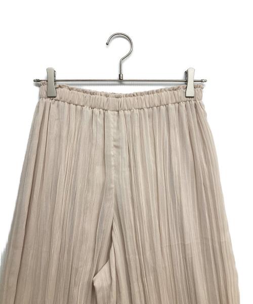 BALLSEY（ボールジィ）BALLSEY (ボールジィ) ランダムプリーツワイドパンツ ベージュ サイズ:34の古着・服飾アイテム