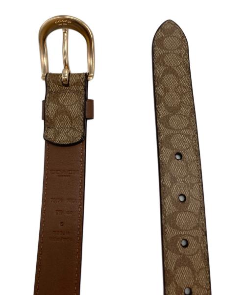 COACH（コーチ）COACH (コーチ) シグネチャーベルト ブラウン サイズ:Sの古着・服飾アイテム