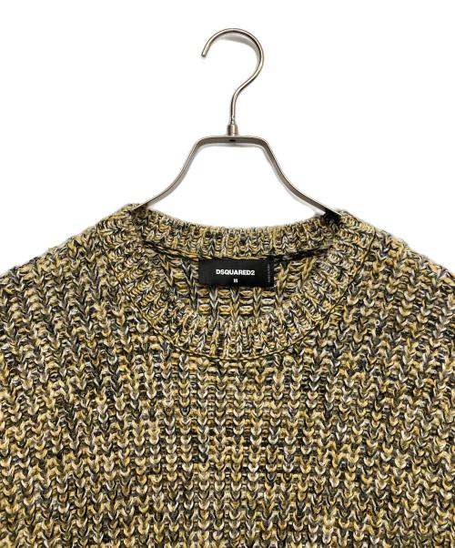 DSQUARED2（ディースクエアード）DSQUARED2 (ディースクエアード) クルーネックニット イエロー サイズ:Mの古着・服飾アイテム