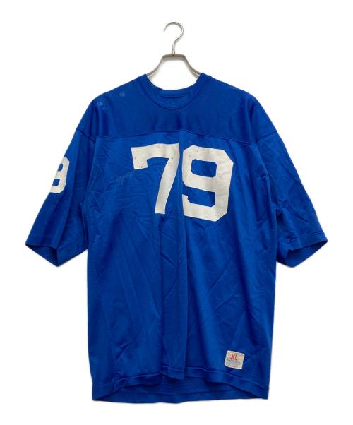 Champion（チャンピオン）Champion (チャンピオン) フットボールTシャツ ブルー サイズ:XLの古着・服飾アイテム