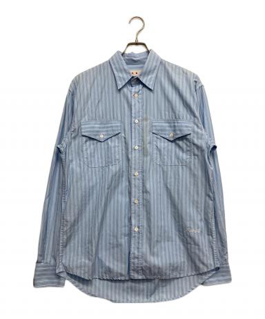 中古・古着通販】MARNI (マルニ) ストライプシャツ ブルー サイズ:46