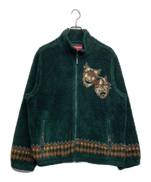 SUPREME（シュプリーム）Supreme (シュプリーム) DRAMA MASK FLEECE JACKET グリーン サイズ:Lの古着・服飾アイテム