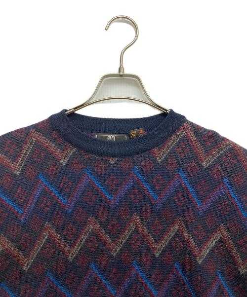 GIVENCHY MONSIEUR（ジバンシイ ムッシュ）GIVENCHY MONSIEUR (ジバンシイ ムッシュ) ウールニット ネイビー サイズ:Mの古着・服飾アイテム