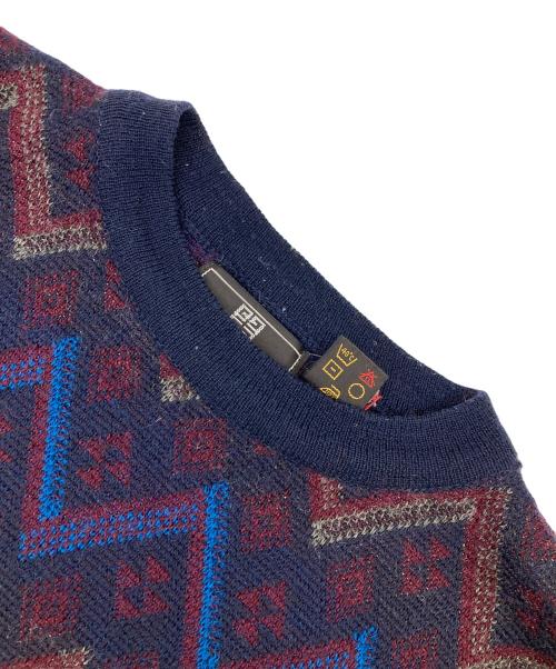 GIVENCHY MONSIEUR（ジバンシイ ムッシュ）GIVENCHY MONSIEUR (ジバンシイ ムッシュ) ウールニット ネイビー サイズ:Mの古着・服飾アイテム