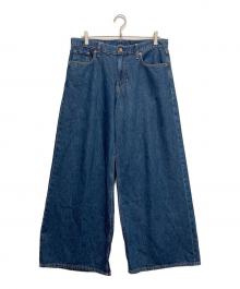 GAP（ギャップ）の古着「ワイドデニムパンツ」｜ブルー