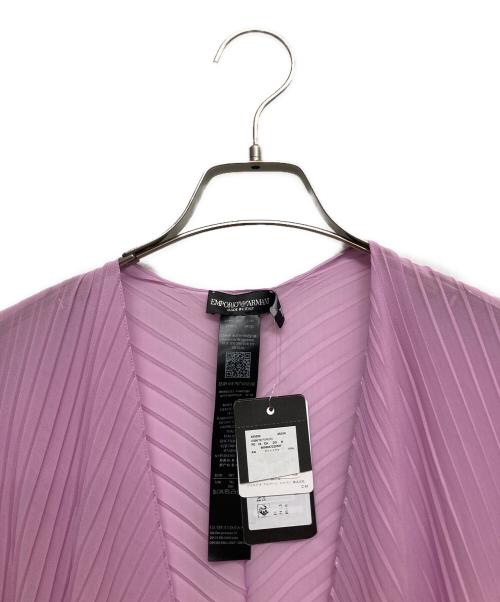 EMPORIO ARMANI（エンポリオ アルマーニ）EMPORIO ARMANI (エンポリオ アルマーニ) プリーツシアーポンチョ パープル サイズ:FREEの古着・服飾アイテム