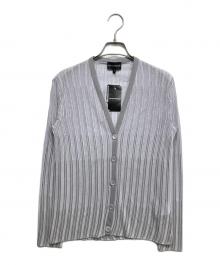 EMPORIO ARMANI（エンポリオ アルマーニ）の古着「プリーツカーディガン」｜グレー×パープル