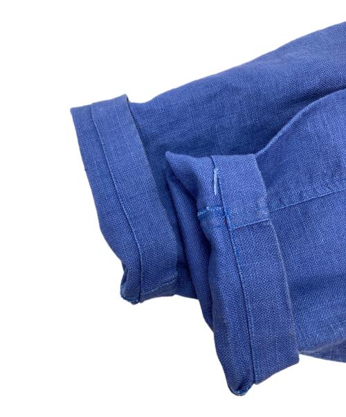 USED（ユーズド）USED (ユーズド) フレンチユーロオーバーサイズリネンジャケット ブルー サイズ:無しの古着・服飾アイテム