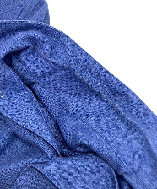 USED（ユーズド）USED (ユーズド) フレンチユーロオーバーサイズリネンジャケット ブルー サイズ:無しの古着・服飾アイテム