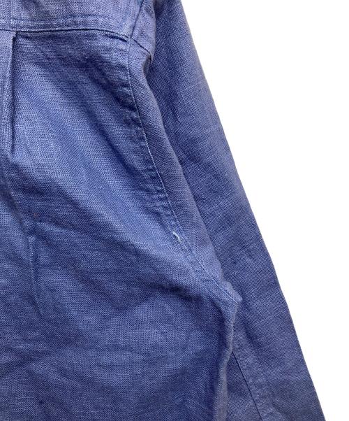 USED（ユーズド）USED (ユーズド) フレンチユーロオーバーサイズリネンジャケット ブルー サイズ:無しの古着・服飾アイテム