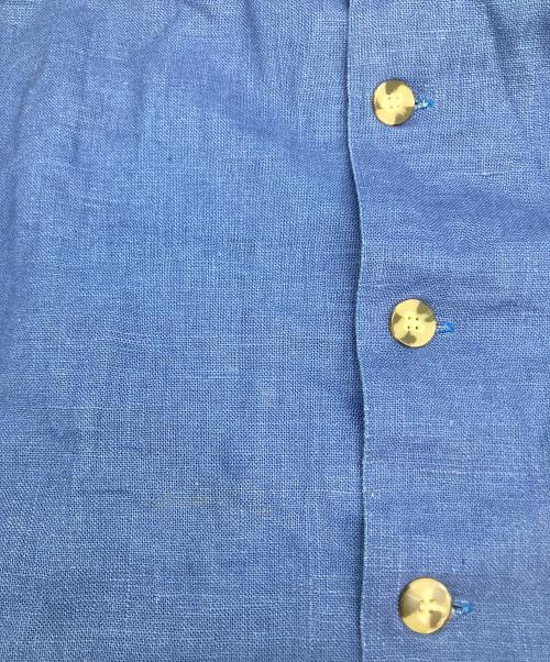 USED（ユーズド）USED (ユーズド) フレンチユーロオーバーサイズリネンジャケット ブルー サイズ:無しの古着・服飾アイテム
