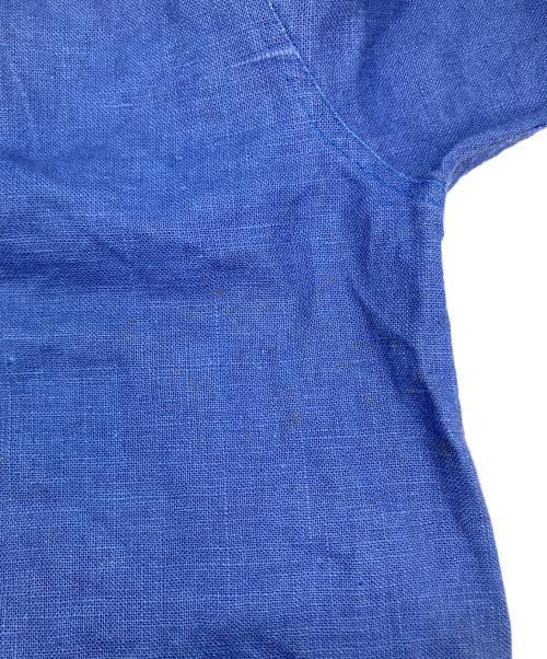 USED（ユーズド）USED (ユーズド) フレンチユーロオーバーサイズリネンジャケット ブルー サイズ:無しの古着・服飾アイテム
