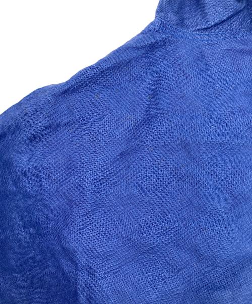 USED（ユーズド）USED (ユーズド) フレンチユーロオーバーサイズリネンジャケット ブルー サイズ:無しの古着・服飾アイテム