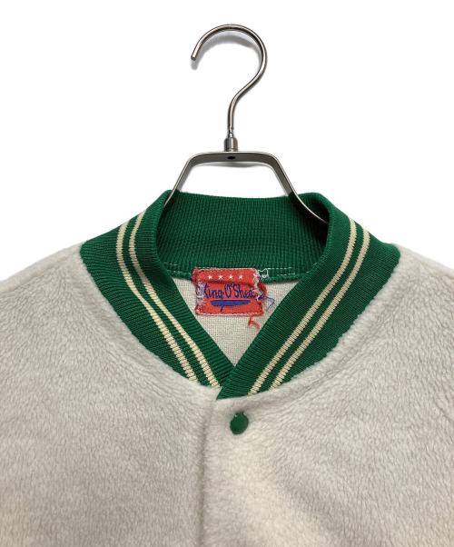king o shea（キングオーシー）king o shea (キングオーシー) ショートスリーブボアジャケット グリーン×アイボリー サイズ:40の古着・服飾アイテム
