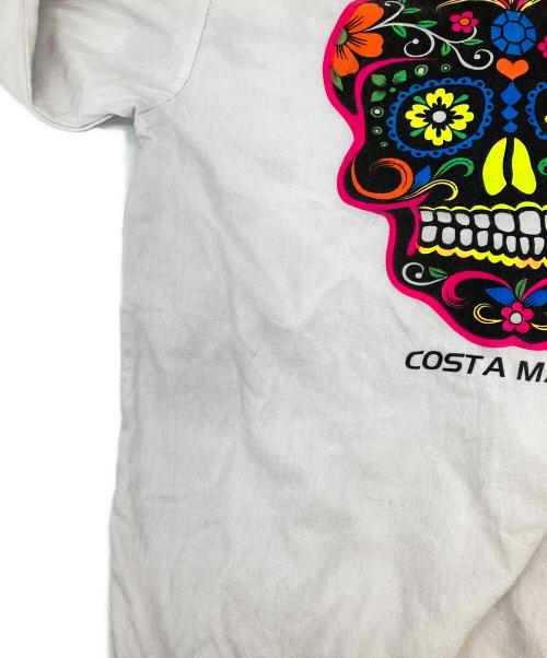 COSTA MAYA（コスタ マーヤ）COSTA MAYA (コスタ マーヤ) プリントメキシカンパーカー ピンク×ホワイト サイズ:Sの古着・服飾アイテム