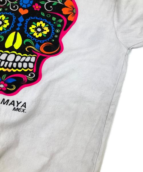 COSTA MAYA（コスタ マーヤ）COSTA MAYA (コスタ マーヤ) プリントメキシカンパーカー ピンク×ホワイト サイズ:Sの古着・服飾アイテム
