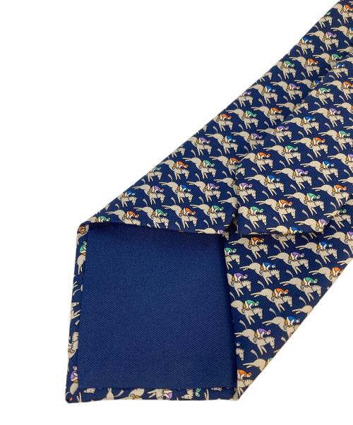 HERMES（エルメス）HERMES (エルメス) シルクネクタイ ブルー サイズ:-の古着・服飾アイテム