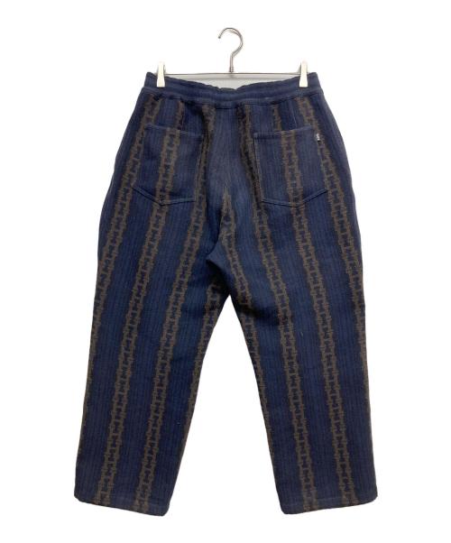 HUF（ハフ）HUF (ハフ) 総柄イージーパンツ ネイビー サイズ:Mの古着・服飾アイテム