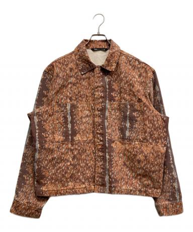 中古・古着通販】ZARA (ザラ) 総柄デニムジャケット オレンジ サイズ:M
