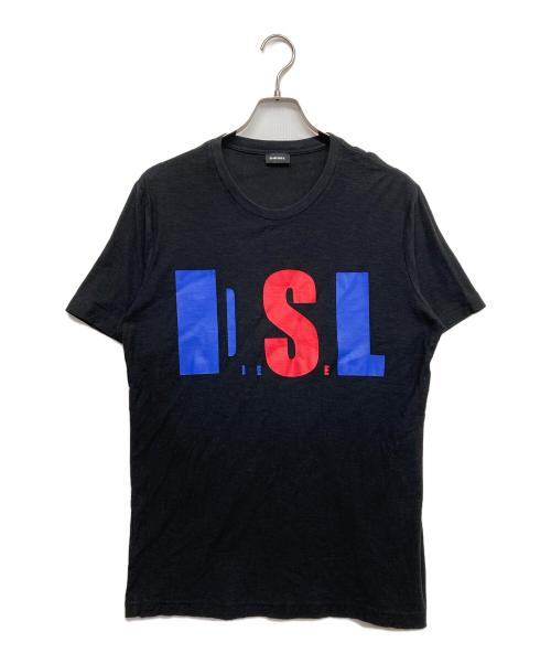 DIESEL（ディーゼル）DIESEL (ディーゼル) プリントTシャツ ブラック サイズ:Lの古着・服飾アイテム