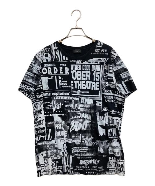 DIESEL（ディーゼル）DIESEL (ディーゼル) プリントTシャツ ブラック サイズ:Lの古着・服飾アイテム