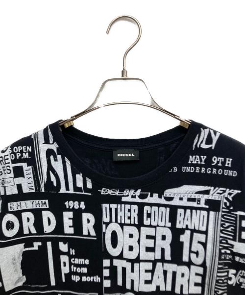 DIESEL（ディーゼル）DIESEL (ディーゼル) プリントTシャツ ブラック サイズ:Lの古着・服飾アイテム
