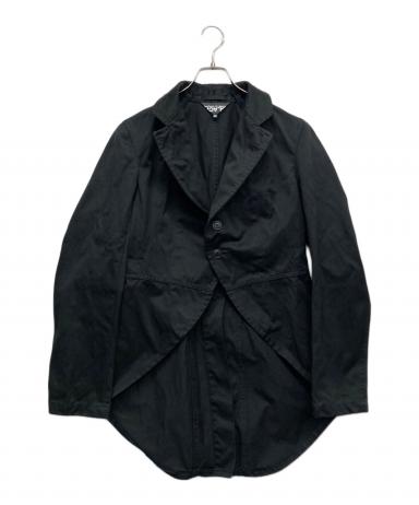 AD2019 コムデギャルソン BLACK 短冊ダメージ加工 燕尾ジャケット 中古・古着通販】BLACK COMME des GARCONS (ブラックコムデギャルソン