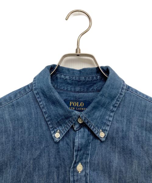 POLO RALPH LAUREN（ポロ・ラルフローレン）POLO RALPH LAUREN (ポロ・ラルフローレン) クラシックフィットシャンブレーシャツ ブルー サイズ:Lの古着・服飾アイテム