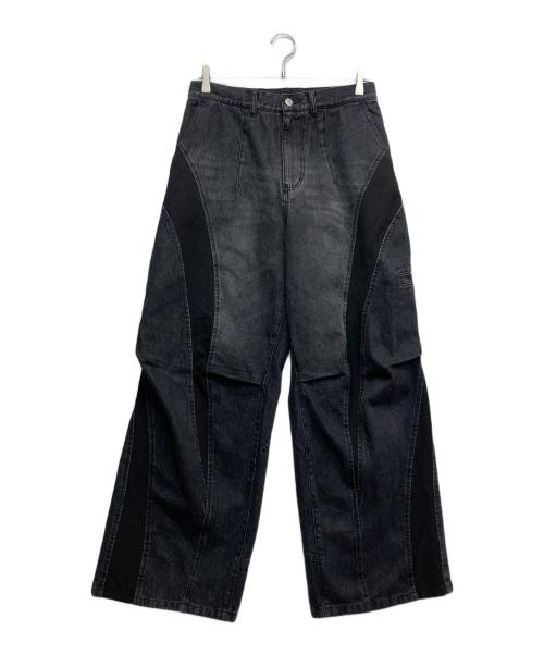 PHILTHEORY（フィルセオリー）philtheory (フィルセオリー) Ripstop docking denim pants ブラック サイズ:2の古着・服飾アイテム