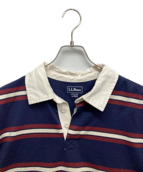 L.L.Bean（エルエルビーン）L.L.Bean (エルエルビーン) ラガーシャツ エンジ×ネイビー サイズ:Lの古着・服飾アイテム