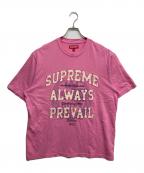 SUPREMEシュプリーム）の古着「ALWAYS PREVAIL」｜アイボリー×ショッキングピンク