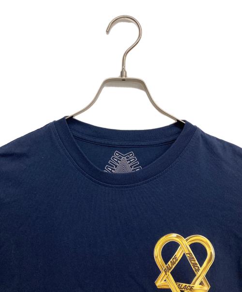 PALACE（パレス）PALACE (パレス) TRI-GRAM T-SHIRT イエロー×ネイビー サイズ:Lの古着・服飾アイテム