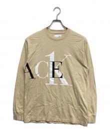 PALACE×Calvin Klein（パレス×カルバンクライン）の古着「Longsleeve Tee」｜アイボリー×ベージュ