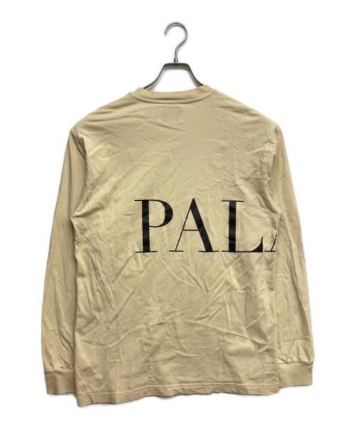 PALACE（パレス）PALACE (パレス) Calvin Klein (カルバンクライン) Longsleeve Tee アイボリー×ベージュ サイズ:Mの古着・服飾アイテム