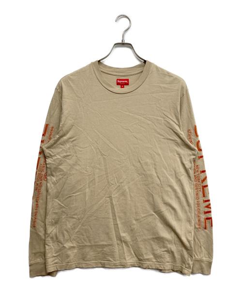 SUPREME（シュプリーム）Supreme (シュプリーム) INTARSIA SLEEVE LONG-TOP オレンジ×ベージュ サイズ:Sの古着・服飾アイテム