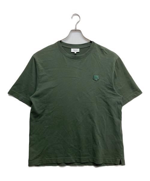maison kitsune（メゾンキツネ）MAISON KITSUNE (メゾンキツネ) BOLD FOX HEAD PATCH OVERSIZE TEE グリーン サイズ:Mの古着・服飾アイテム